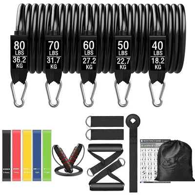 Workout Bar with Resistance Bands